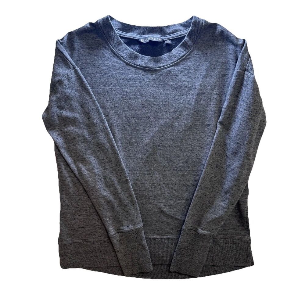 Athleta Lightweight Sweatshirt Adult XS Gray Yoga Thumb Hole Womens